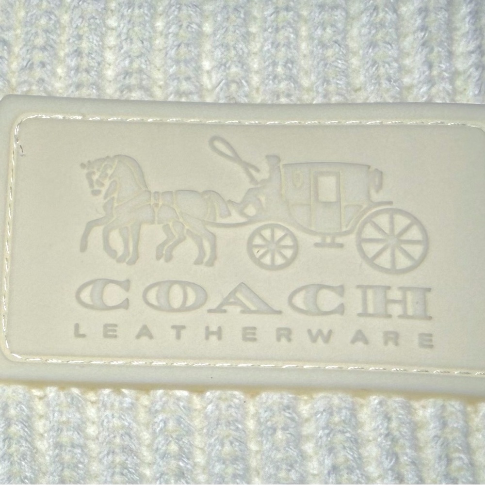 Coach Cream Cable Knit Headband NWT - Picture 4 of 8